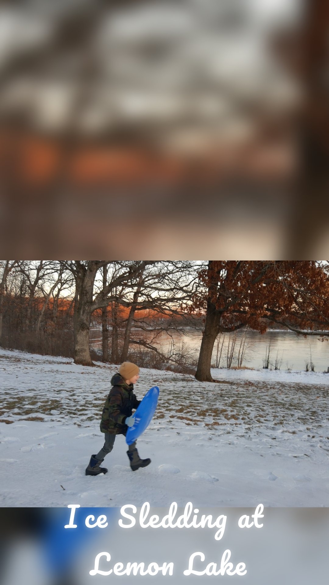 Ice Sledding at
 Lemon Lake